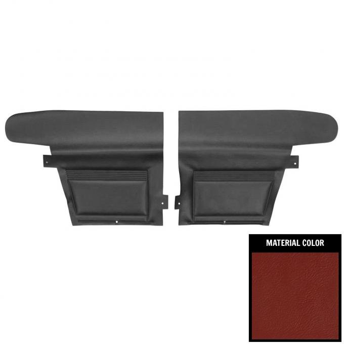 PUI Interiors 1968 Pontiac Firebird Convertible Standard Red Rear Door Panels D621V