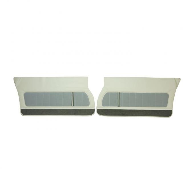 PUI Interiors 1980 Camaro LT/Berlinetta/Custom Cloth Oyster Cloth Insert Front Door Panels 80FDLTC81