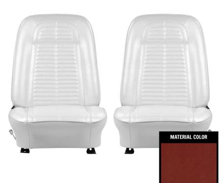 PUI Interiors 1967-68 Pontiac Firebird Bright Red Front Bucket Seat Covers 67ES30U