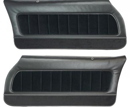 PUI Interiors 1978-79 Camaro LT/Berlinetta/Custom Cloth Pre-Assembled Black Front Door Panels 78FDLTC70-P