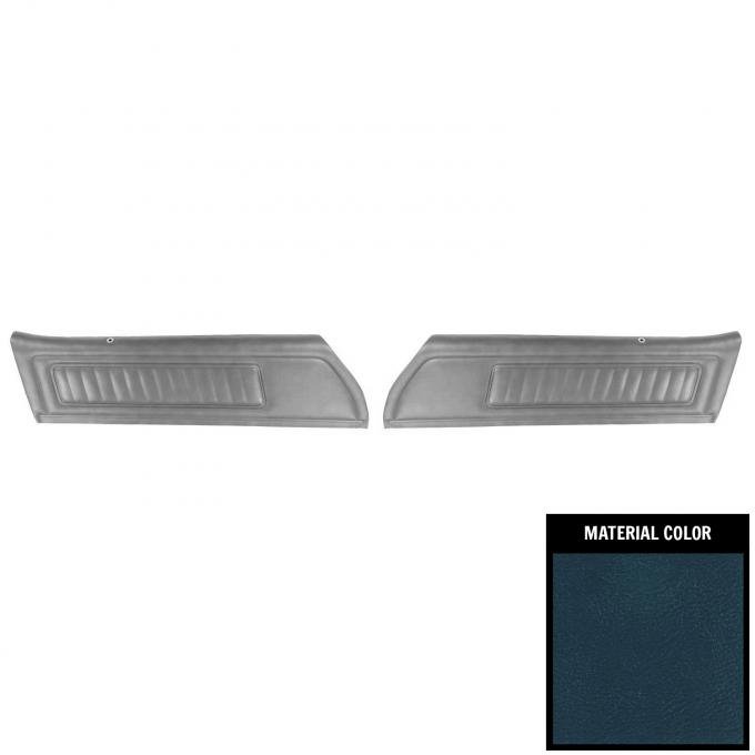 PUI Interiors 1972 Pontiac Firebird Deluxe Pre-Assembled Blue Front Door Panels 72HD09-P