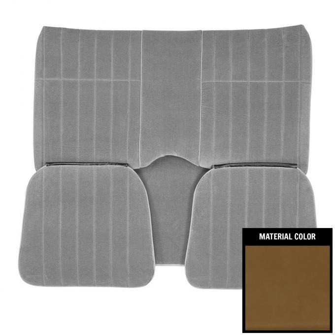 PUI Interiors 1971-1977 Chevrolet Camaro Hardtop Custom Cloth Buckskin Rear Bench Seat Cover 71FSC36C