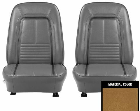 PUI Interiors 1967 Chevrolet Camaro Deluxe Pre-Assembled Gold & White Front Bucket Seats 67DS43U-P