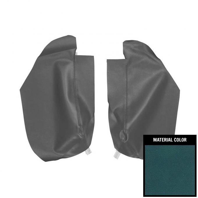 PUI Interiors 1968 Chevrolet Camaro/Pontiac Firebird Hardtop Medium Blue Rear Arm Rest Covers 67FR17C