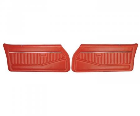 PUI Interiors 1978-79 Camaro/1978-81 Firebird Standard Pre-Assembled Red Front Door Panels 78FD77-P