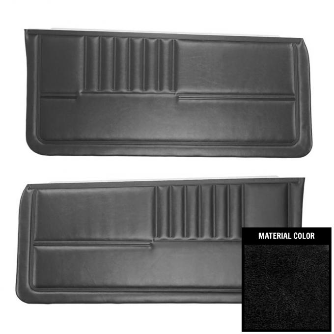 PUI Interiors 1982-1985 Chevrolet Camaro Standard Black Front Door Panels 82FD70