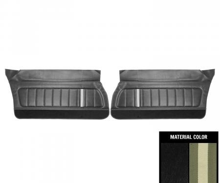 PUI Interiors 1980-1981 Chevrolet Camaro LT/Berlinetta Custom Vinyl Black Front Door Panels 80FDLT70