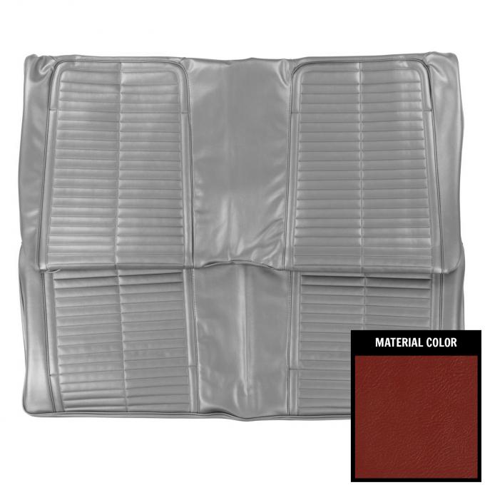 PUI Interiors 1967-69 Pontiac Firebird Red Stationary Rear Bench Seat Cover 67ES30C