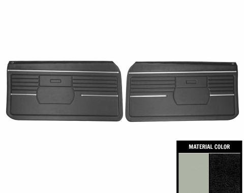 PUI Interiors 1968 Chevrolet Camaro Pre-Assembled Platinum Standard White Front Door Panels 68FD37-P