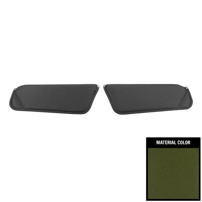 PUI Interiors 1971-1973 GM F-Body Dark Green Perforated Sun Visors 71FV109B