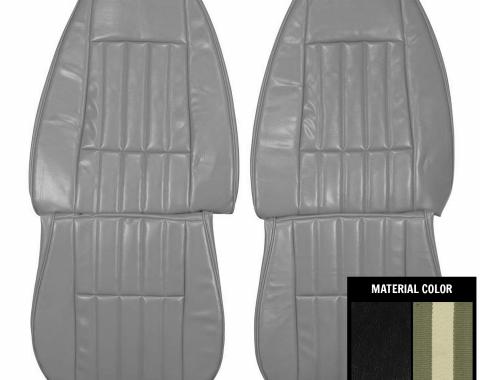 PUI Interiors 1980-81 Chevrolet Camaro Berlinetta Custom Vinyl Black Front Bucket Seat Covers 80DS70U