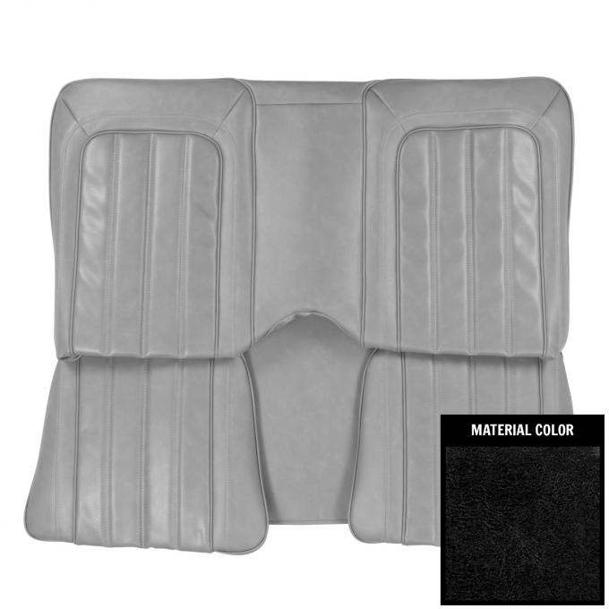 PUI Interiors 1976 Pontiac Firebird Hardtop Deluxe Black Rear Bench Seat Cover 76HS10C