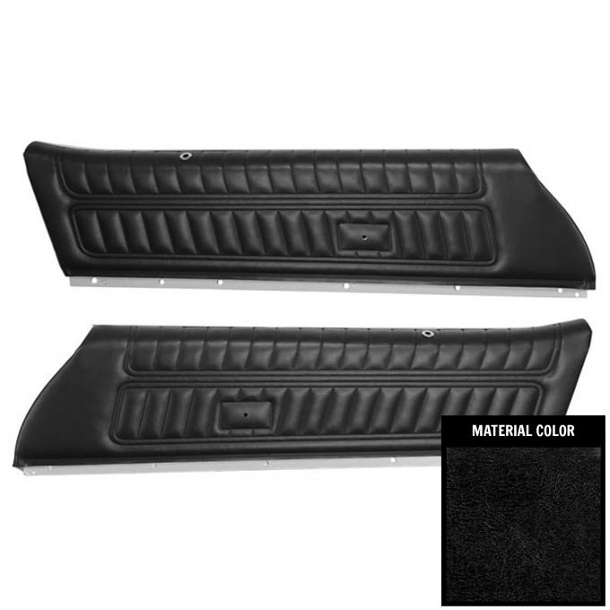 PUI Interiors 1977 Camaro/Firebird Standard Pre-Assembled Black Front Door Panels 77FD70-P