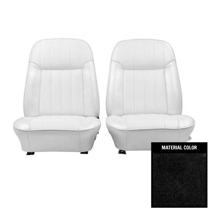 PUI Interiors 1969 Pontiac Firebird Deluxe Black Pre-Assembled Front Bucket Seats 69HS10US-P