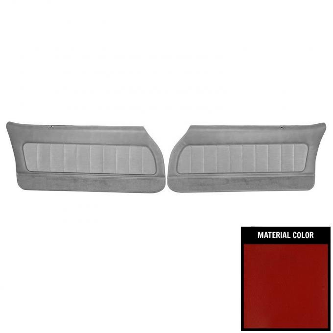 PUI Interiors 1978/81 Camaro Berlinetta/Custom Pre-Assembled Bright Red Front Door Panels 78FDLTC77-P