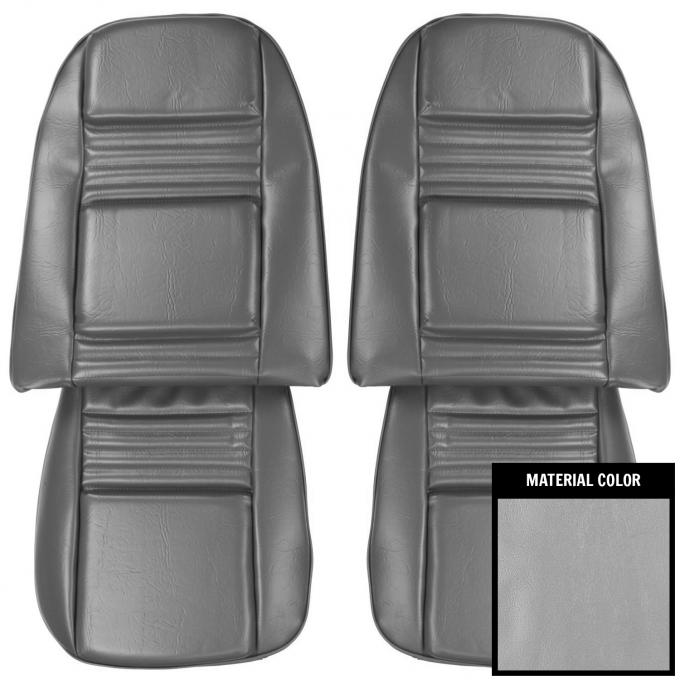 PUI Interiors 1978-1981 Pontiac Firebird Deluxe Silver Front Bucket Seat Covers 78HS66U