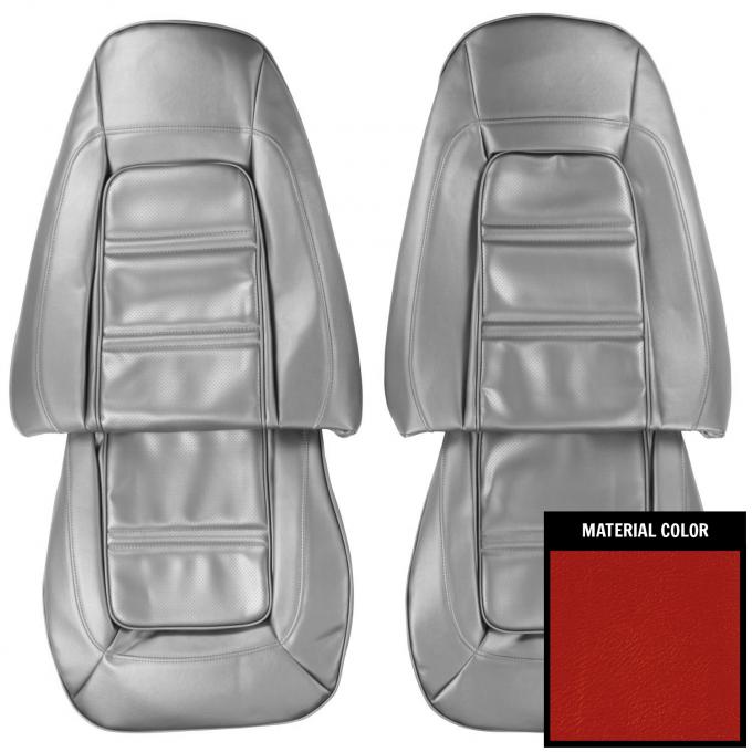 PUI Interiors 1974 Pontiac Firebird Deluxe Bright Red Front Bucket Seat Covers 73HS32U