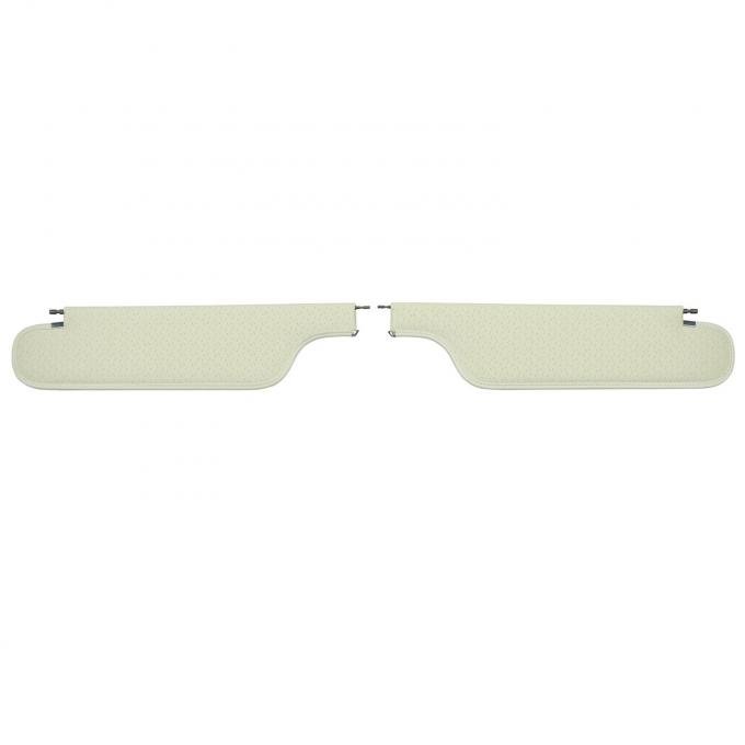 PUI Interiors 1967-1969 Pontiac Firebird Hardtop White Perforated Sun Visors SV7101BC