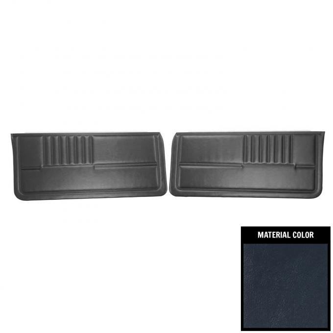 PUI Interiors 1982-1984 Chevrolet Camaro Standard Dark Blue Front Door Panels 82FD18