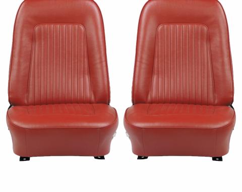 PUI Interiors 1967-68 Chevrolet Camaro Standard Red Front Bucket Seat Covers 67FS30U