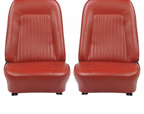 PUI Interiors 1967-68 Chevrolet Camaro Standard Red Front Bucket Seat Covers 67FS30U