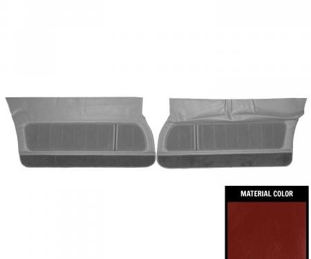 PUI Interiors 1980-81 Camaro LT/Berlinetta/Custom Vinyl Pre-Assembled Carmine Frnt Door Panels 80FDLT38-P