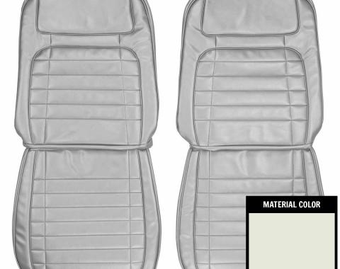 PUI Interiors 1968 Chevrolet Camaro Deluxe White Front Bucket Seat Covers 68DS37U