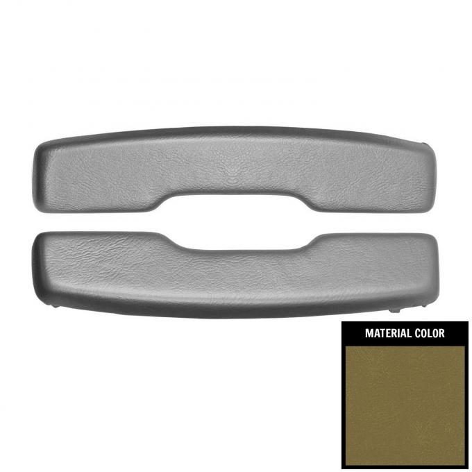 PUI Interiors 1967 Chevrolet Chevy II Ivy Gold Front Arm Rest Pads ARP5-46