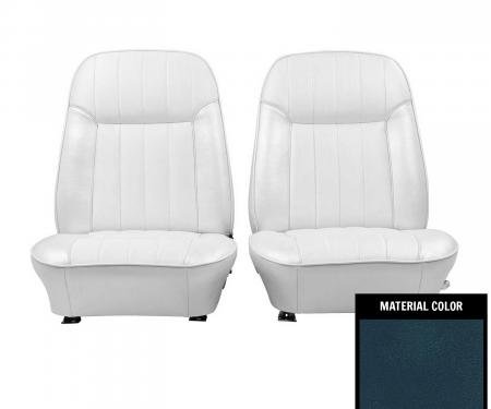 PUI Interiors 1969 Pontiac Firebird Deluxe Dark Blue Front Bucket Seat Covers 69HS16US