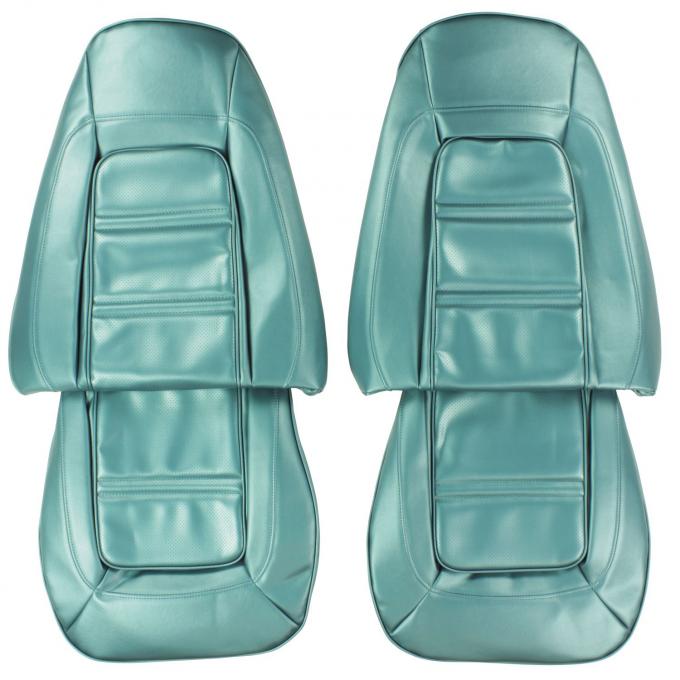 PUI Interiors 1973 Pontiac Firebird Deluxe Medium Blue Front Bucket Seat Covers 73HS17U
