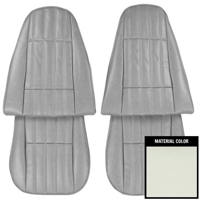 PUI Interiors 1979 Pontiac Firebird Standard White Front Bucket Seat Covers 79ES37U