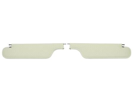 PUI Interiors 1967-1969 Pontiac Firebird Hardtop White Perforated Sun Visors SV7101BC