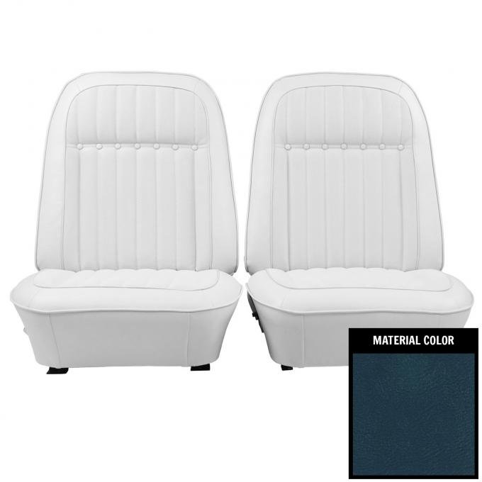 PUI Interiors 1969 Chevrolet Camaro Deluxe Dark Blue Pre-Assembled Front Bucket Seats 69DS16US-P