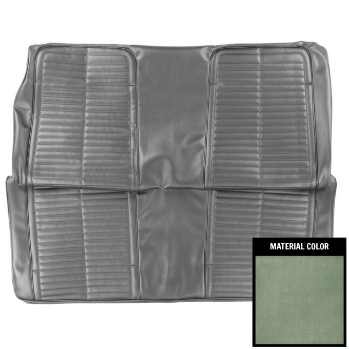 PUI Interiors 1969 Pontiac Firebird Dark Metallic Green Fold Down Rear Bench Seat Cover 69ES24F