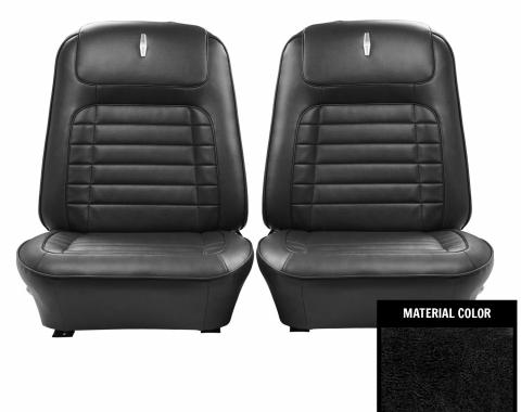 PUI Interiors 1968 Chevrolet Camaro Deluxe Black Pre-Assembled Front Bucket Seats 68DS10U-P