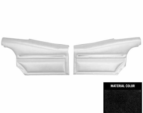 PUI Interiors 1968 Pontiac Firebird Hardtop Standard Pre-Assembled Black Rear Door Panels PD620C