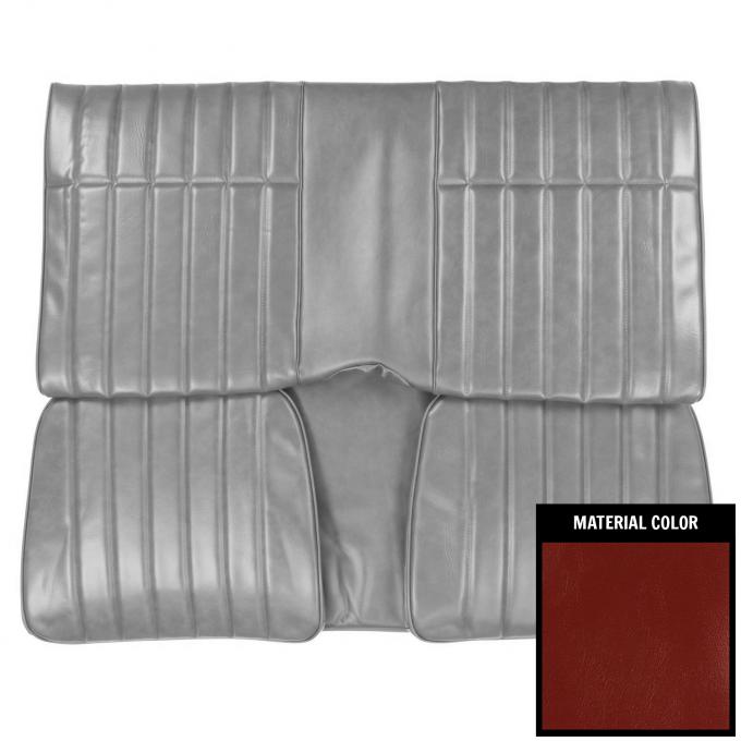PUI Interiors 1979-81 Pontiac Firebird Hardtop Standard Carmine Rear Bench Seat Cover 79ES38C