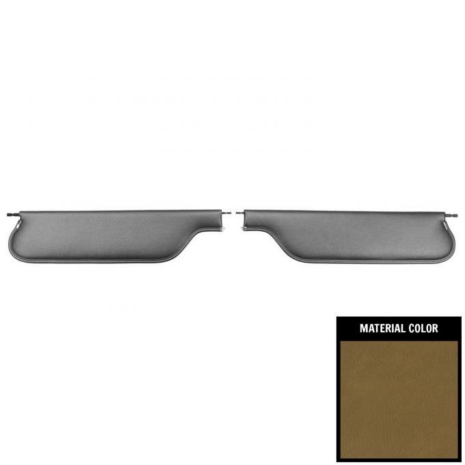 PUI Interiors 1967-1969 Camaro/Firebird Convertible Mustard Gold Sun Visors SV906V