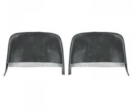 PUI Interiors 1967-1969 Camaro/Firebird Black Bucket Seat Head Rest Covers 67FH10U