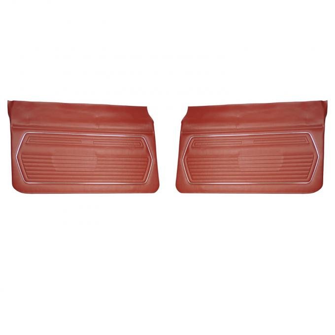 PUI Interiors 1969 Chevrolet Camaro Standard Red Front Door Panels D221