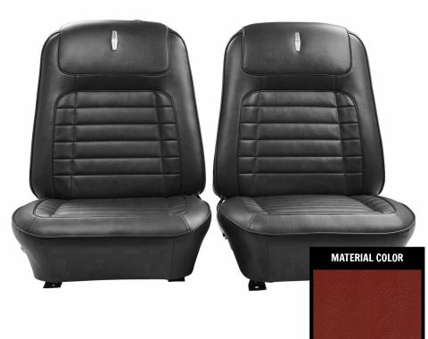 PUI Interiors 1968 Chevrolet Camaro Deluxe Red Pre-Assembled Front Bucket Seats 68DS30U-P