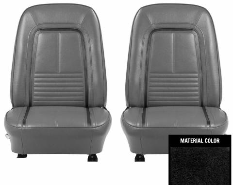 PUI Interiors 1967 Chevrolet Camaro Deluxe Pre-Assembled Black & Whte Front Bucket Seats 67DS10U-P