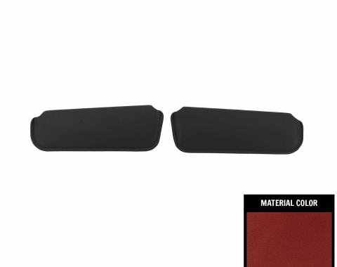 PUI Interiors 1982-1992 Camaro/Firebird T-Top/Covertible Red Sun Visors 82FV07T