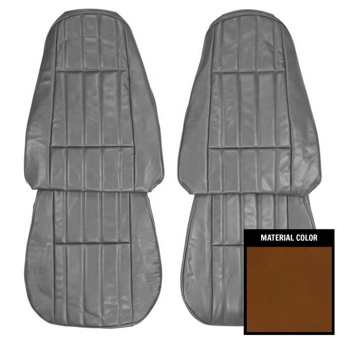 PUI Interiors 1974-1976 Chevrolet Camaro Standard Tan Front Bucket Seat Covers 74FS47U