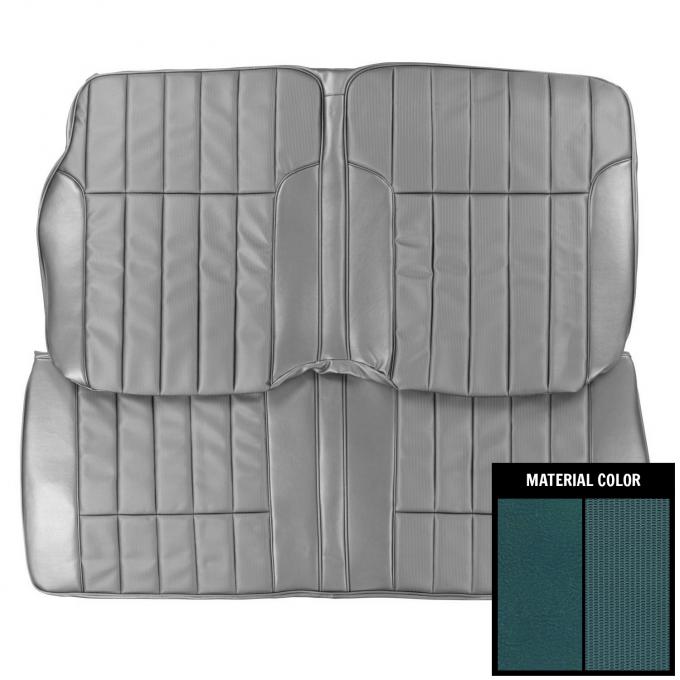 PUI Interiors 1968 Pontiac Firebird Deluxe Medium Blue Fold Down Rear Bench Seat Cover 68HS17FS