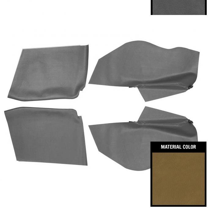 PUI Interiors 1969 Pontiac Firebird Convertible Mustard Gold Rear Arm Rest Covers 67FR06