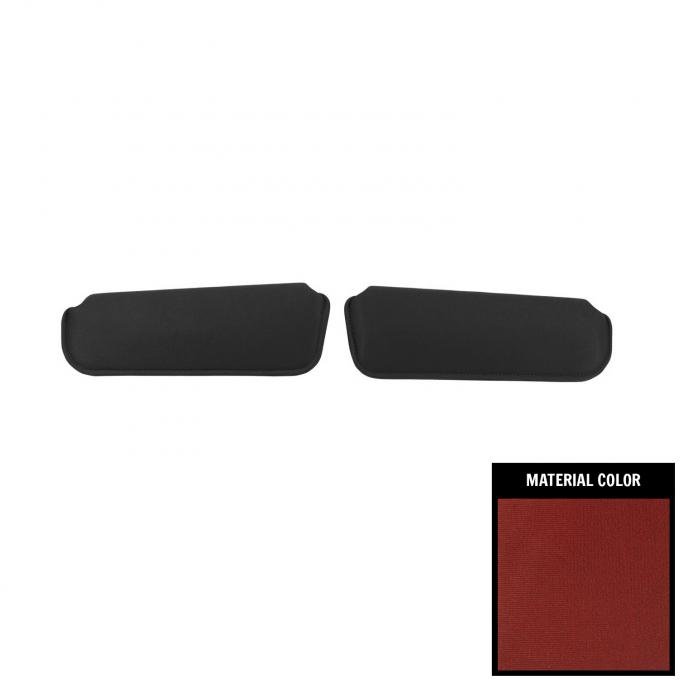 PUI Interiors 1982-1992 Camaro/Firebird T-Top/Covertible Red Sun Visors 82FV07T
