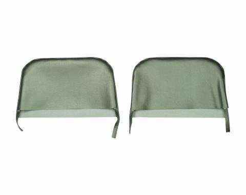 PUI Interiors 1969 Camaro/Firebird Dark Metallic Green Bucket Seat Head Rest Covers 67FH24U