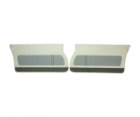 PUI Interiors 1980 Camaro LT/Berlinetta/Custom Cloth Oyster Cloth Insert Front Door Panels 80FDLTC81
