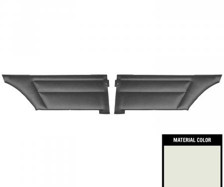 PUI Interiors 1967 Camaro/Firebird Hardtop Deluxe White Rear Door Panels 67DD37C